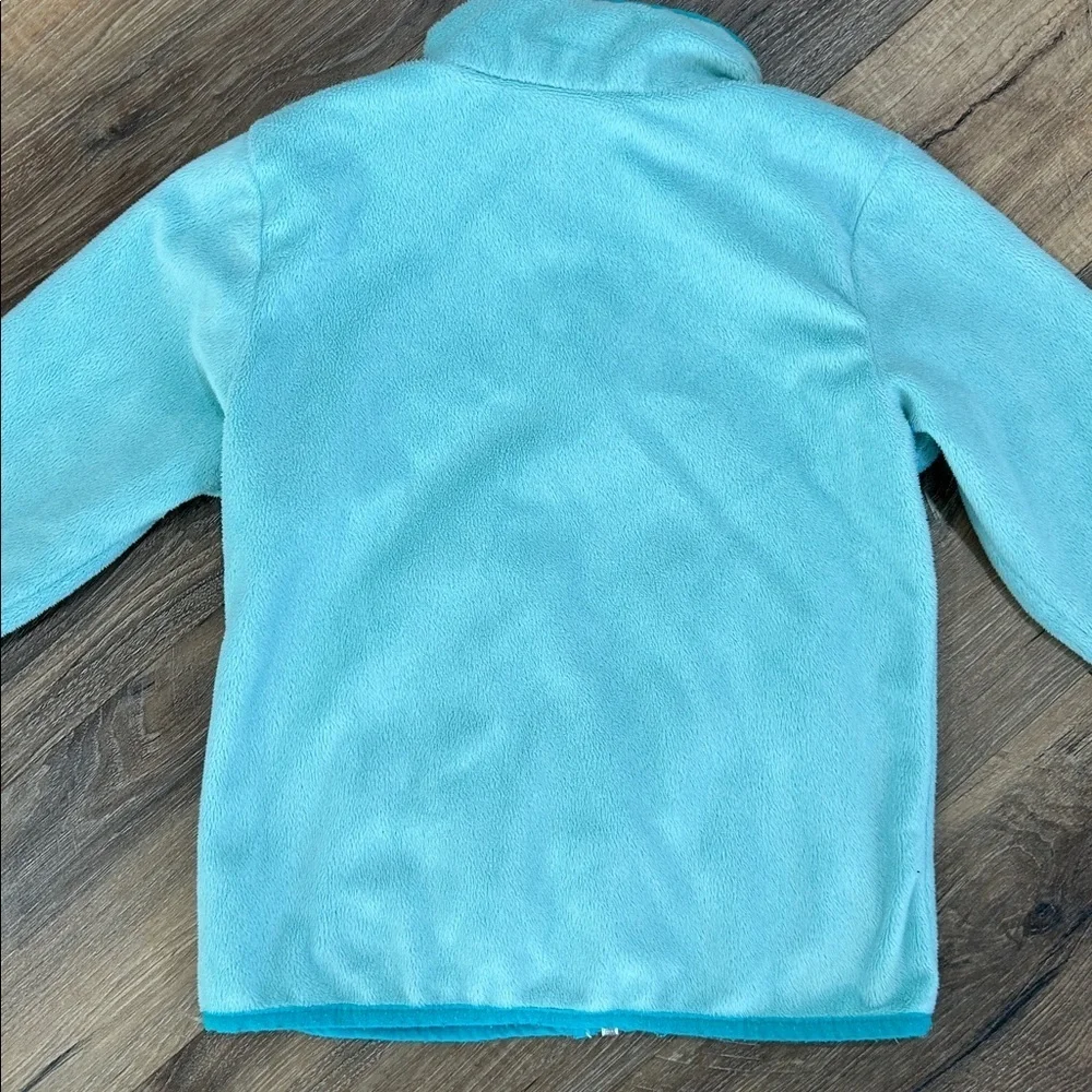 Columbia Light Blue/Turquoise Zip Fleece Jacket Girls XS 6/6X
